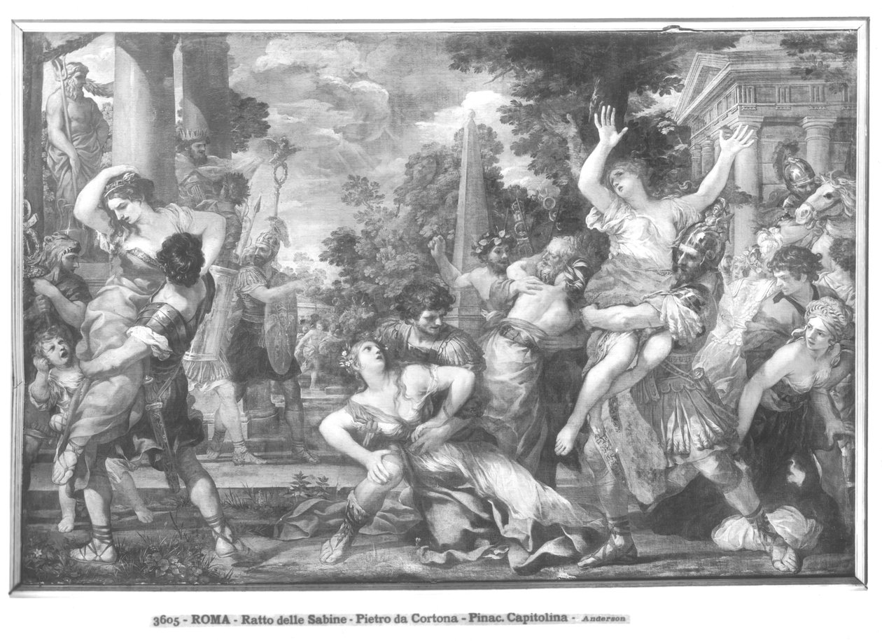 Sabine Kadınlarına Tecavüz by Pietro da 1596 1669 Cortona