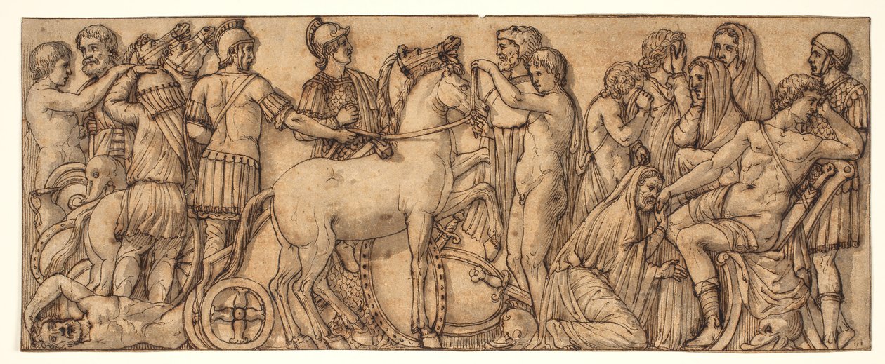 Bir Roma lahitinden friz(?) by Pietro da Cortona