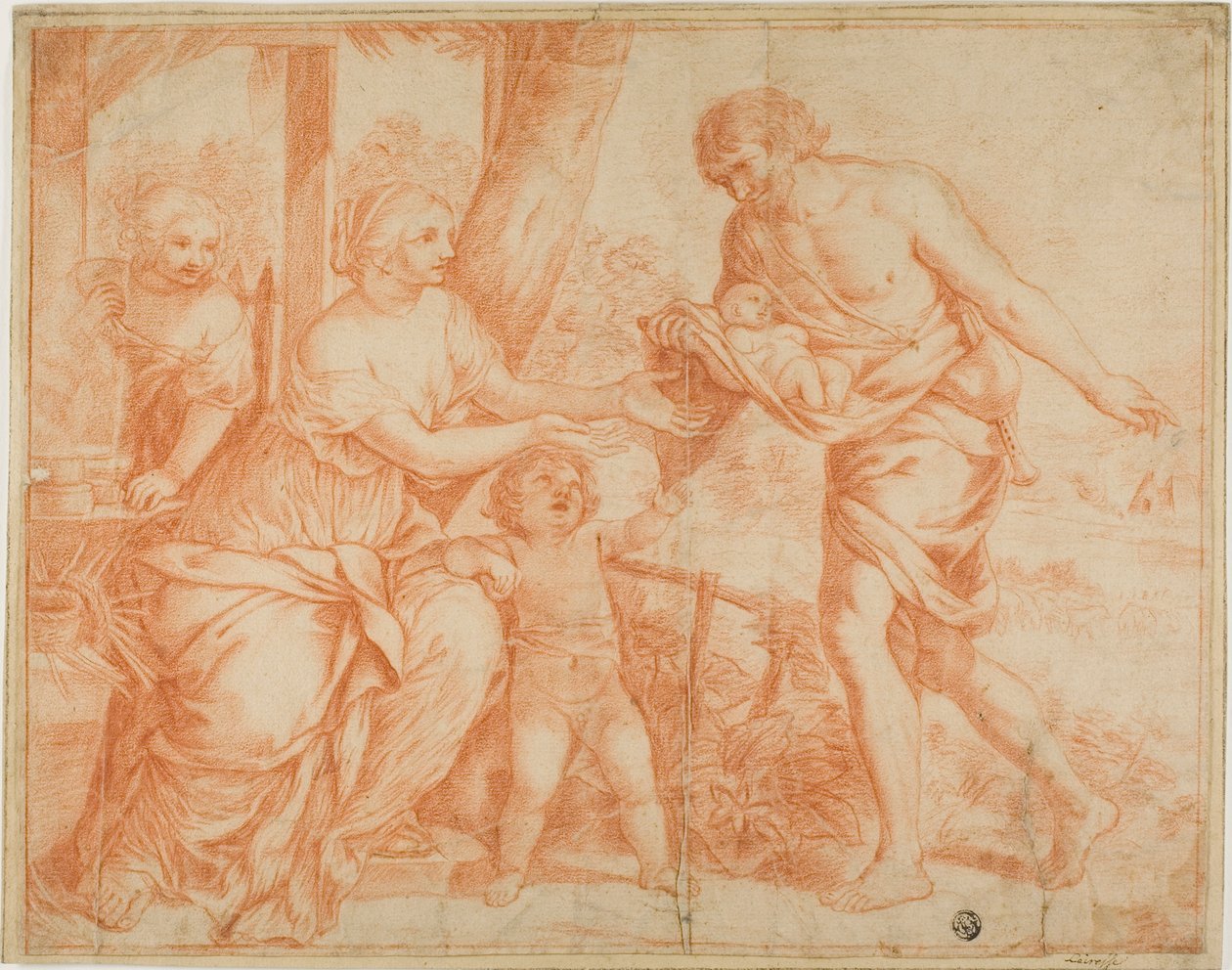 Çoban Tarafından Eve Getirilen Bebek Oidipus by Pietro da Cortona