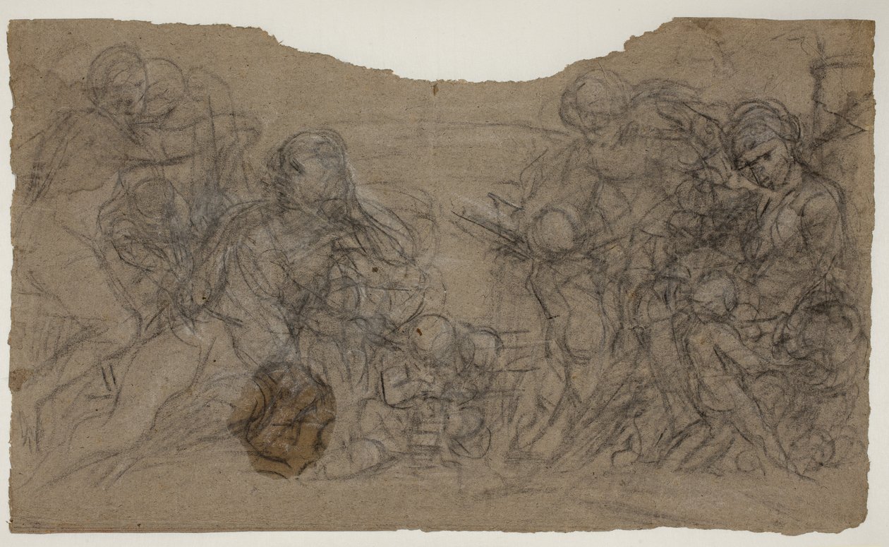 Figür grupları için eskizler by Pietro da Cortona
