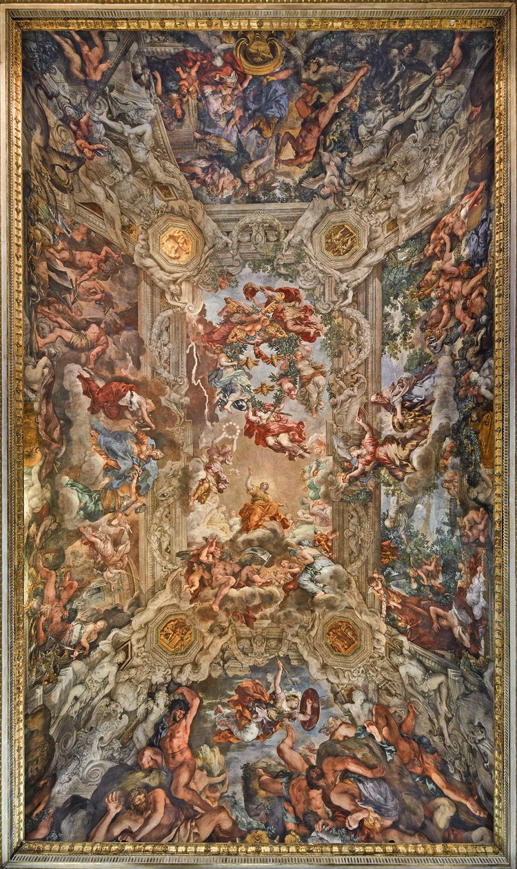 Papa Urban VIII, 1632-1639 Altında İlahi Takdirin Zaferi ve Amaçlarının Gerçekleştirilmesi by Pietro da Cortona
