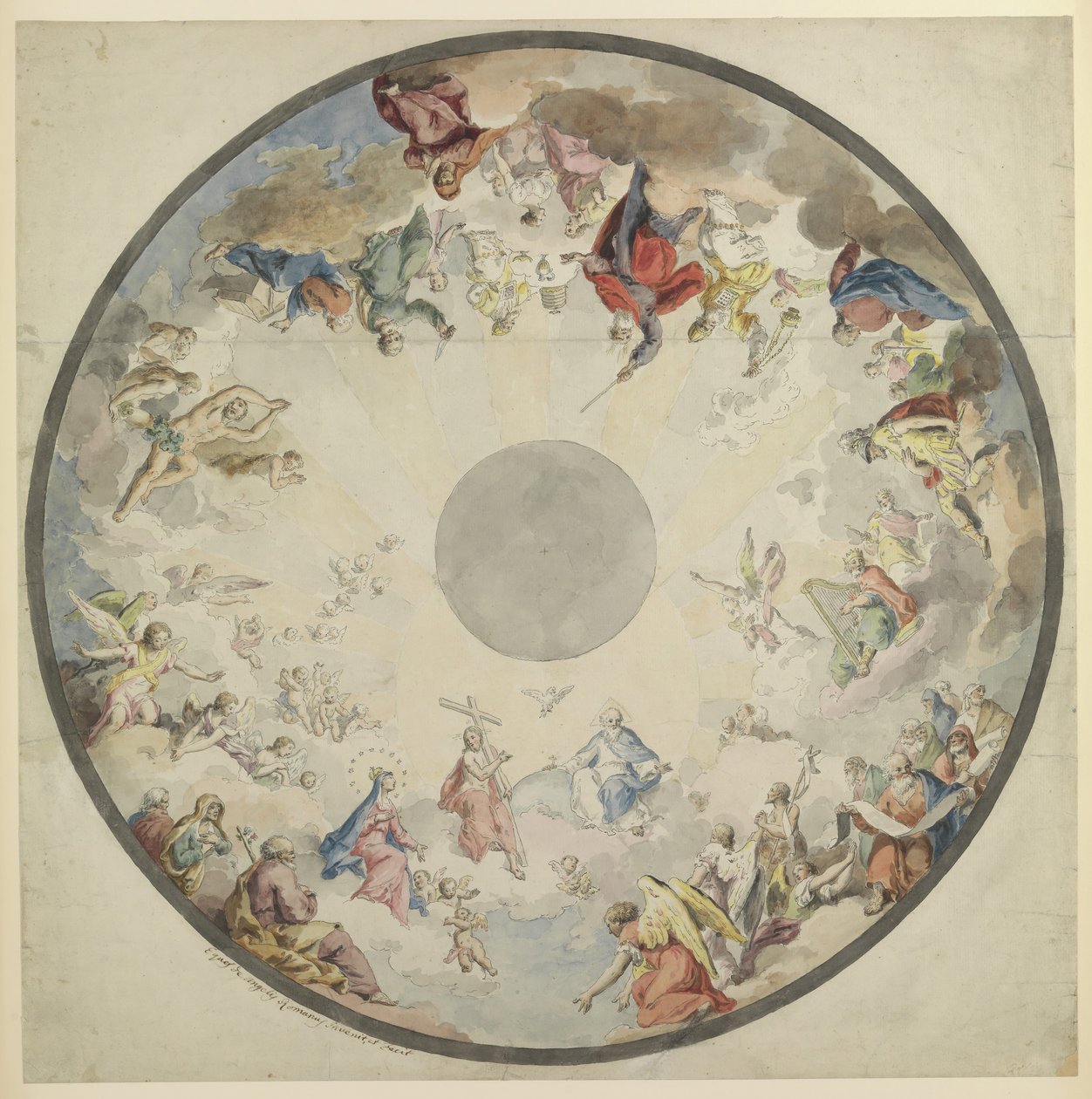 Eski ve Yeni Ahit Figürleri ile Kubbe Tasarımı, 1720-1804. by Pietro de Angelis