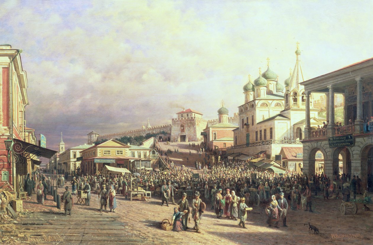 Nishny Pazarı, Novgorod, 1872 by Piotr Petrovitch Weretshchagin