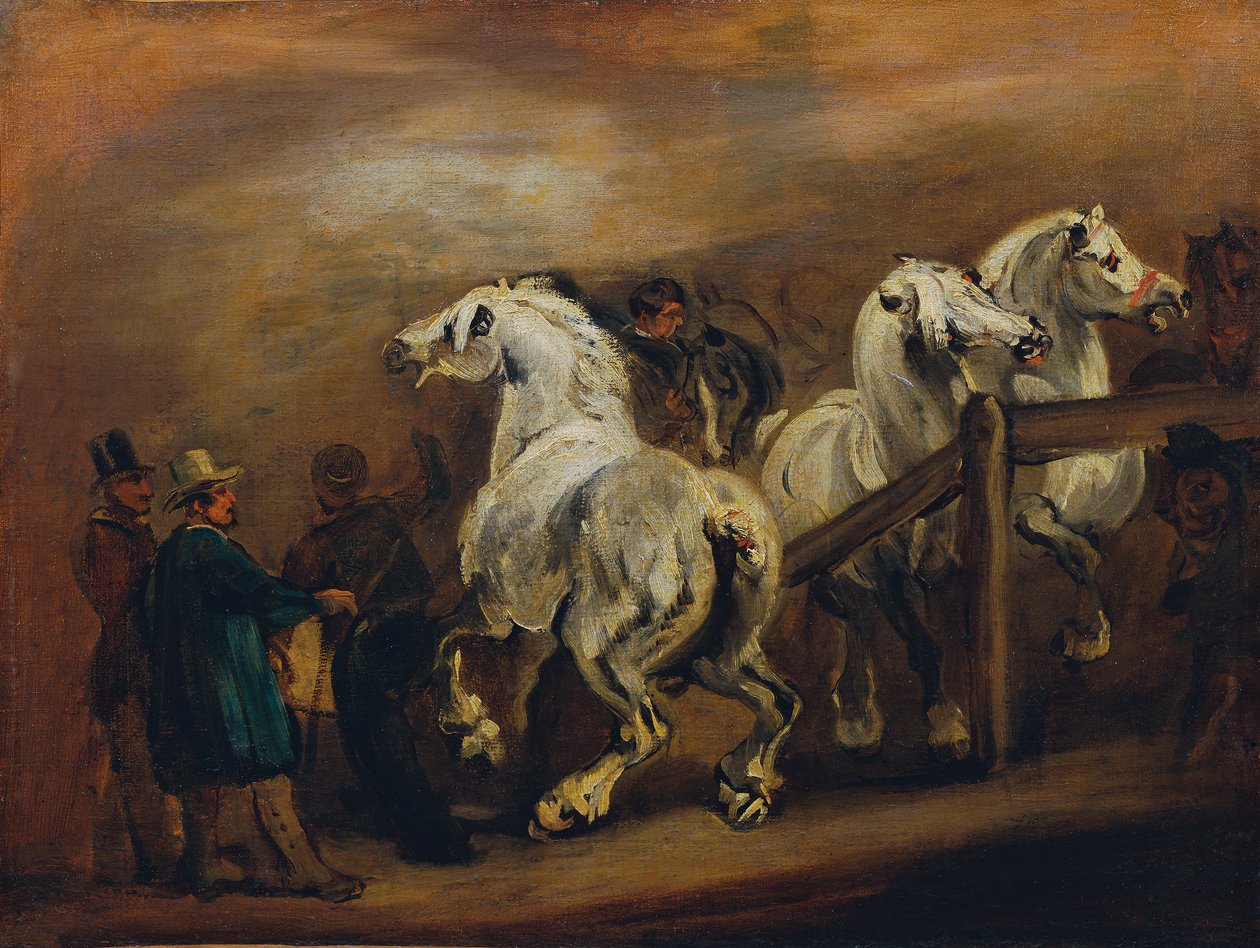 at pazarı by Piotr von Michalowski