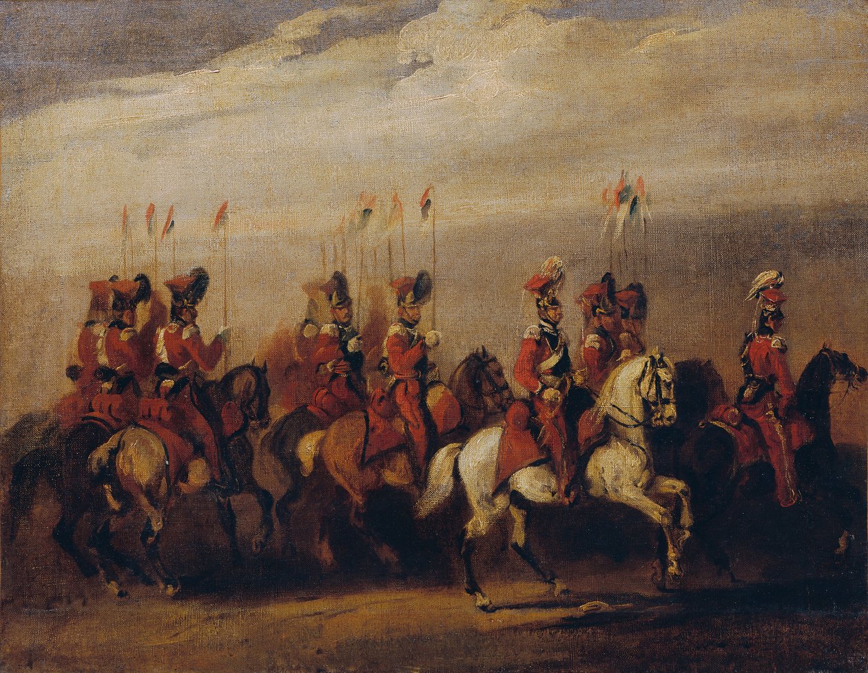 kırmızı mızraklılar by Piotr von Michalowski