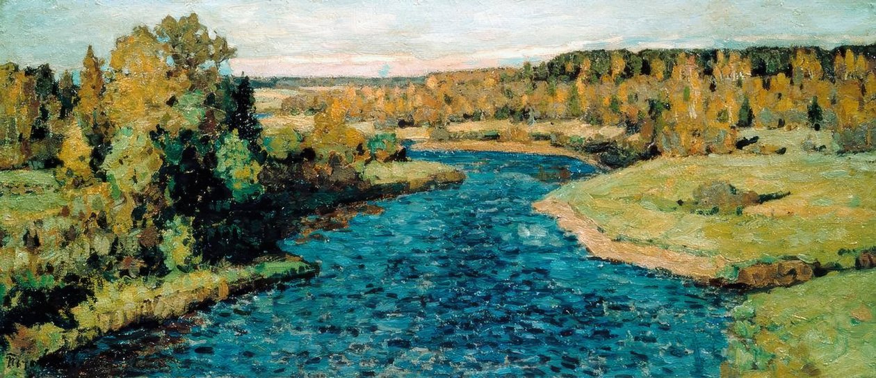 sonbaharda nehir by Pjotr Iwanowitsch Petrowitschew