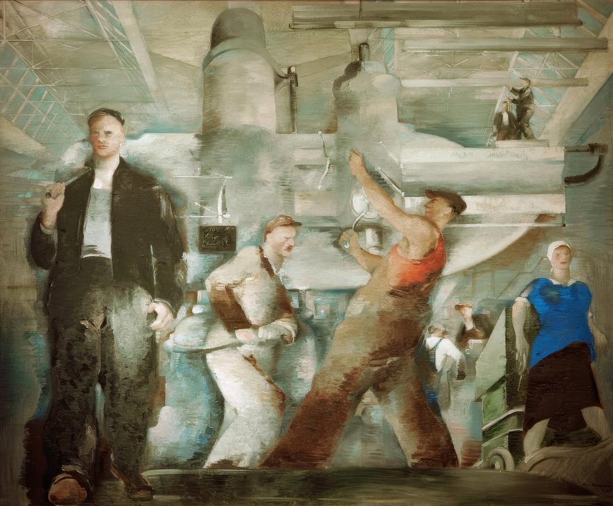 Üretim salonunun montajı by Pjotr Wladimirowitsch Wiljams