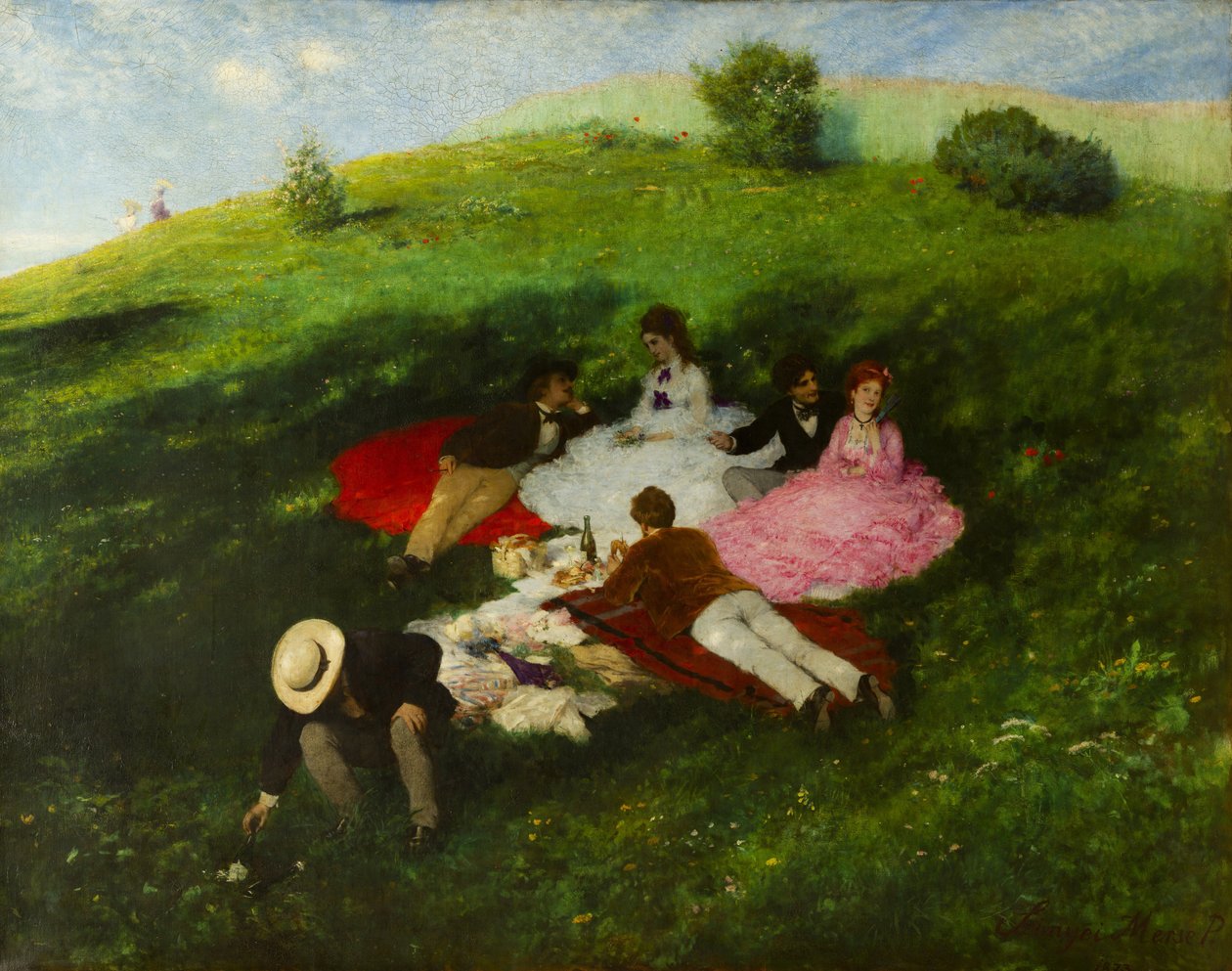 Mayıs ayında piknik by Pál Szinyei Merse