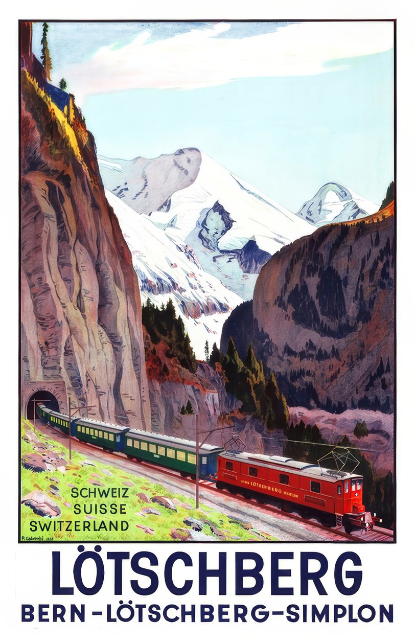 Bern-Lötschberg-Simplon demiryolu by Plinio Colombi