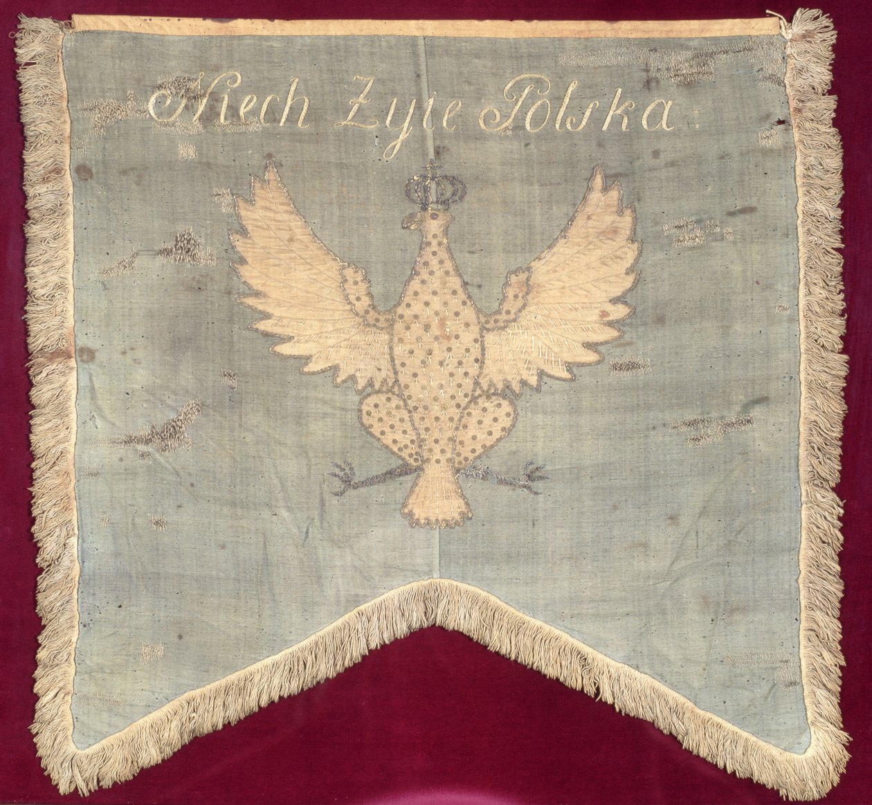 1794 Tadeusz Kosciuszko (1746-1817) Ayaklanması zamanından kalma flama (yün) by Polish School