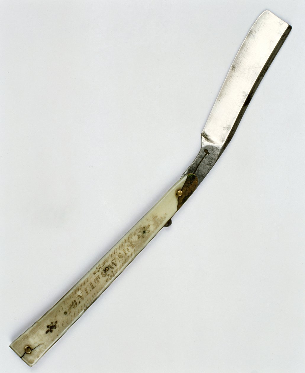 Prens Joseph Poniatowskis (1763-1813) boğazlı jilet (çelik ve kemik) by Polish School