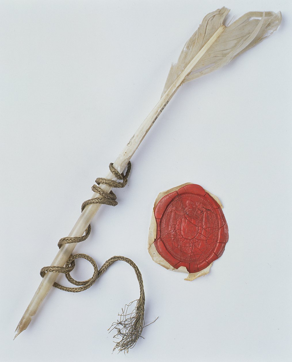 Tüy kalem ve mum mühür, 1802 by Polish School