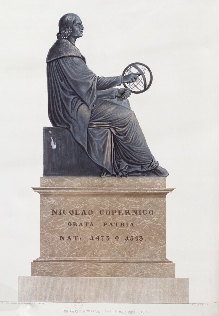 Nicolaus Copernicus Heykeli (1473-1543) 1854 by Polish School