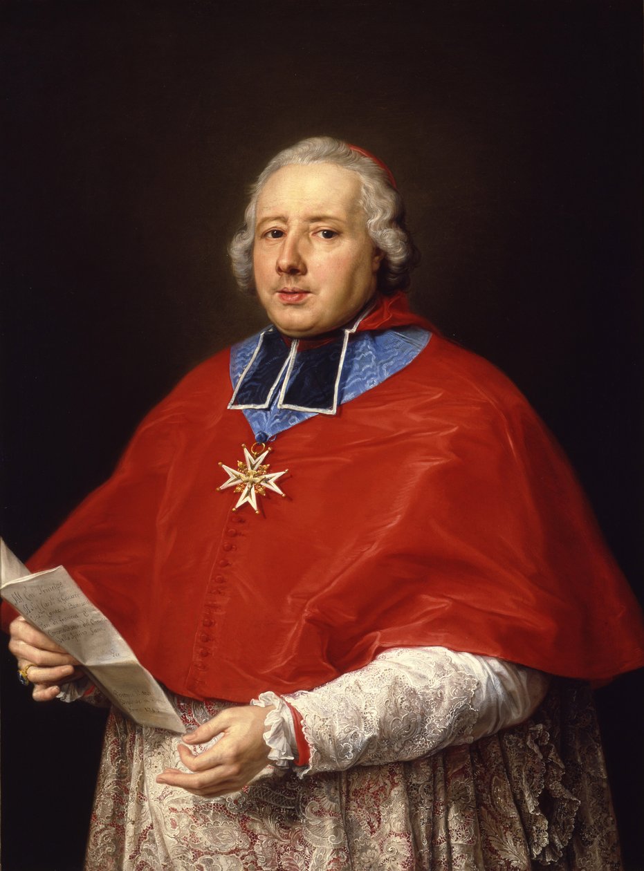 Etienne-René, Kardinal Potier de Gesvres, 1758 by Pompeo Girolamo Batoni