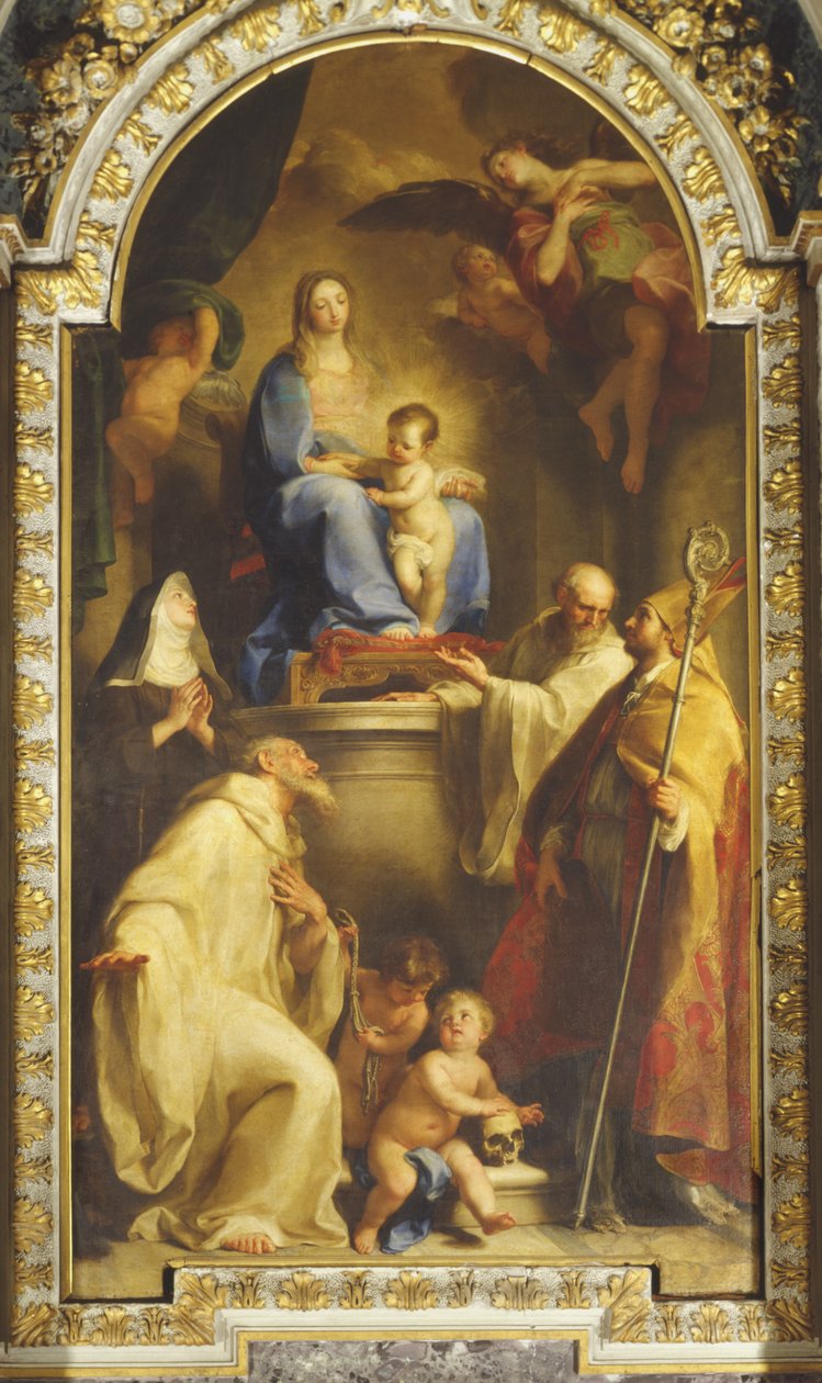 Madonna ve Kutsal Gabrielli Ailesi by Pompeo Girolamo Batoni
