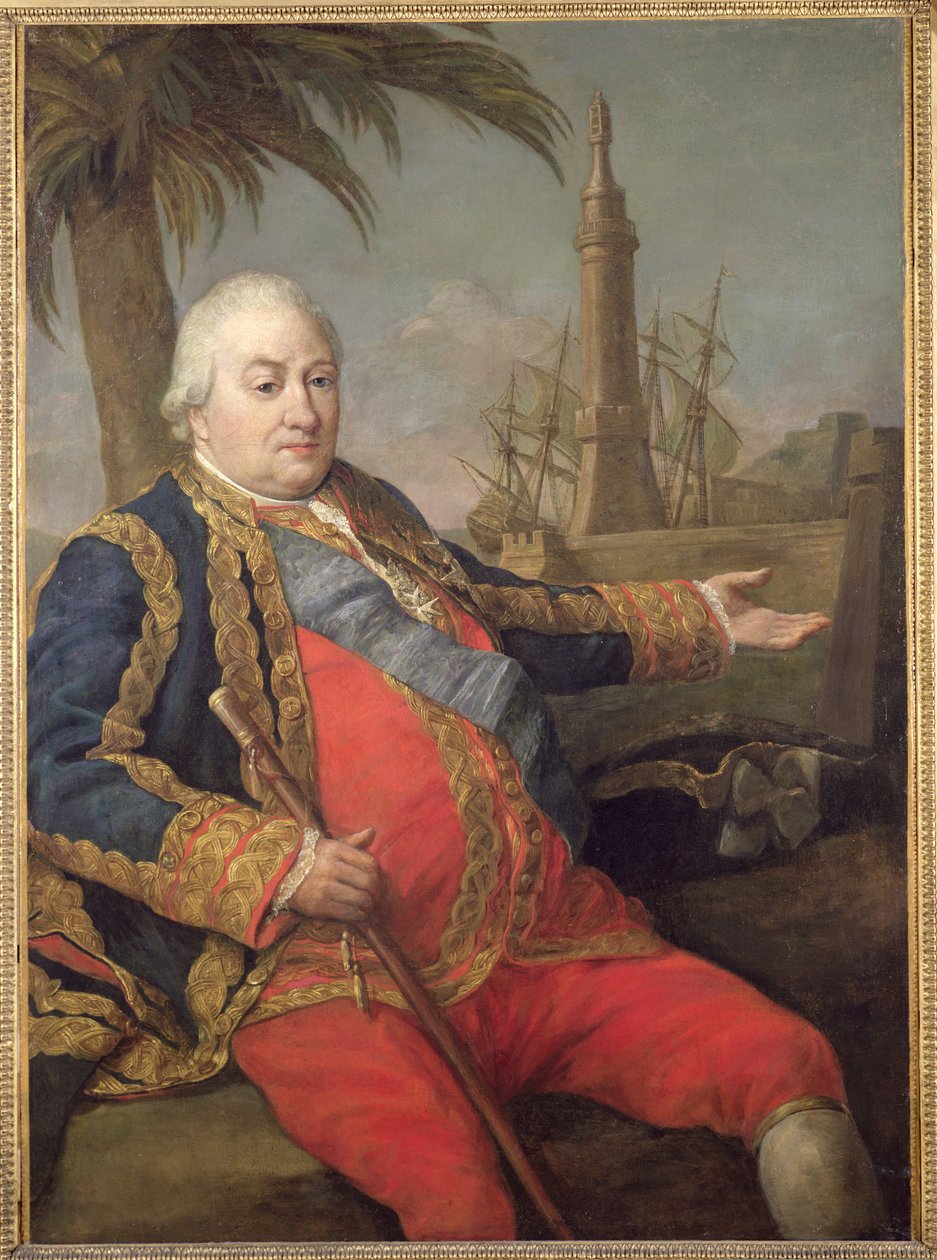 Pierre de Suffren-Saint-Tropez (1729-88) Fransa Koramiral by Pompeo Girolamo Batoni