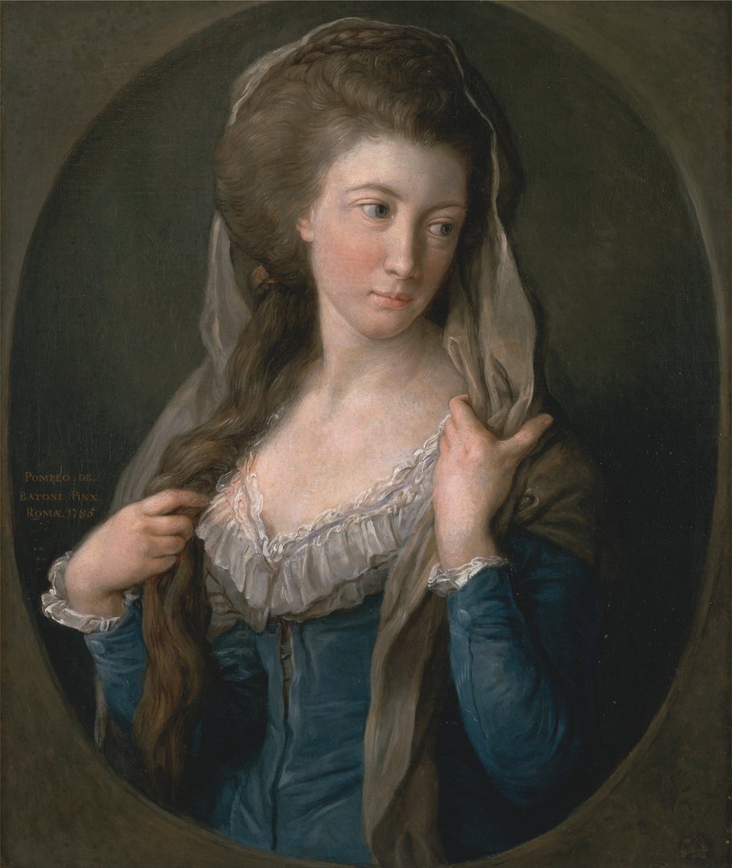 Geleneksel olarak Margaret Stuart, Lady Hippisley olarak tanımlanan Bir Kadının Portresi by Pompeo Girolamo Batoni