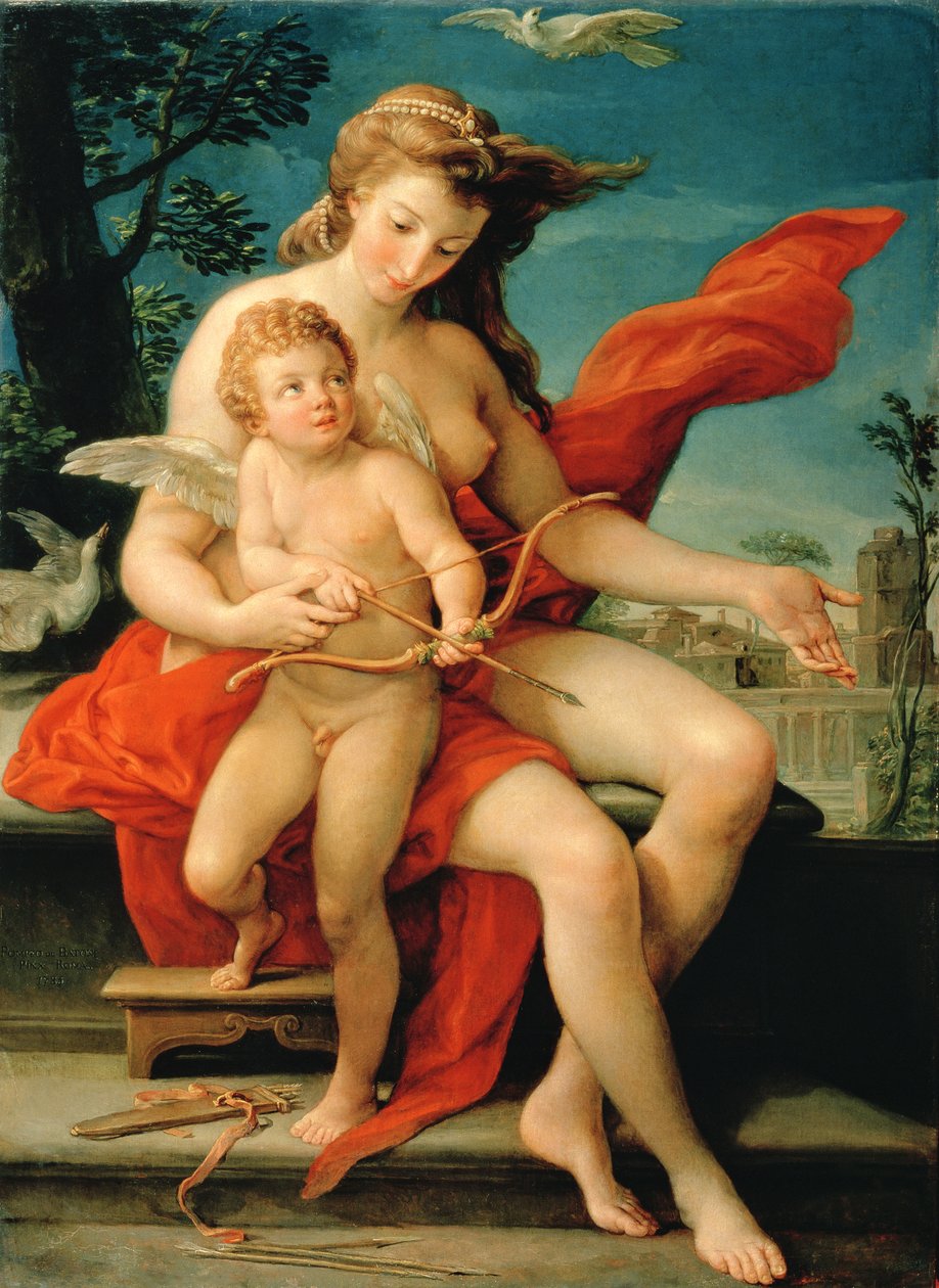 Venüs ve Aşk Tanrısı, 1785 by Pompeo Girolamo Batoni
