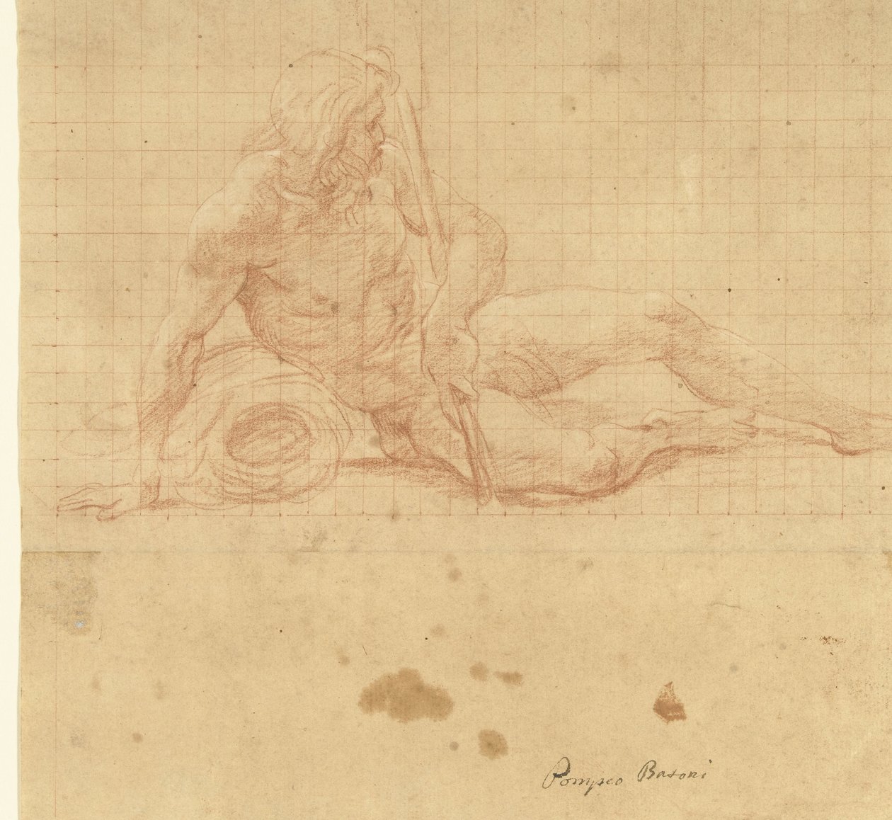 uzanmış nehir tanrısı by Pompeo Batoni