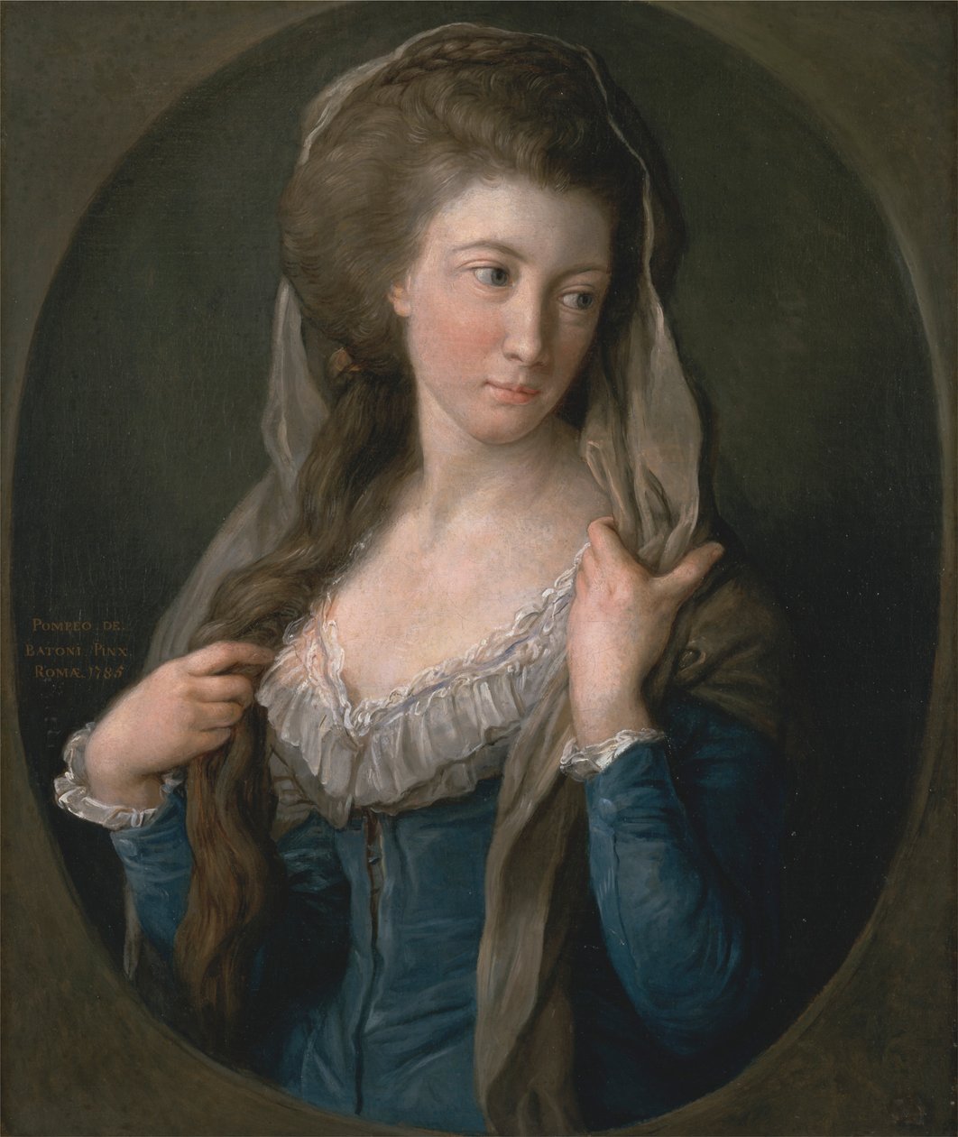 Geleneksel olarak Margaret Stuart, Lady Hippisley olarak tanımlanan Bir Kadının Portresi by Pompeo Batoni