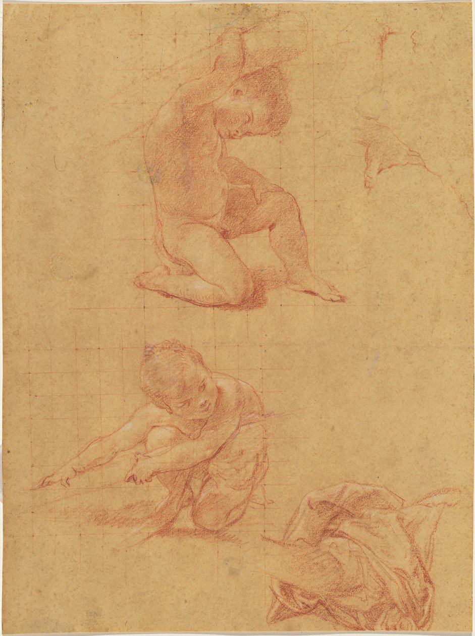 Bir Sopa Kaldıran İki Çıplak Çocuk by Pompeo Batoni