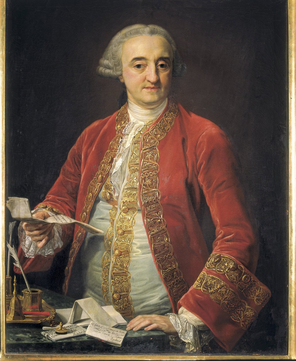 RODA, Manuel Roda y Arrieta, (1706-1782) işaretleri. İspanyol siyasi (tuval üzerine yağlıboya) by Pompeo Girolamo Batoni