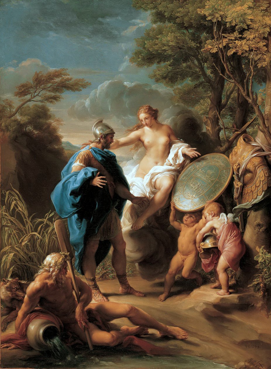 Venüs, Aeneas'ı Vulcan Tarafından Dövülmüş Zırhla Sunuyor by Pompeo Girolamo Batoni
