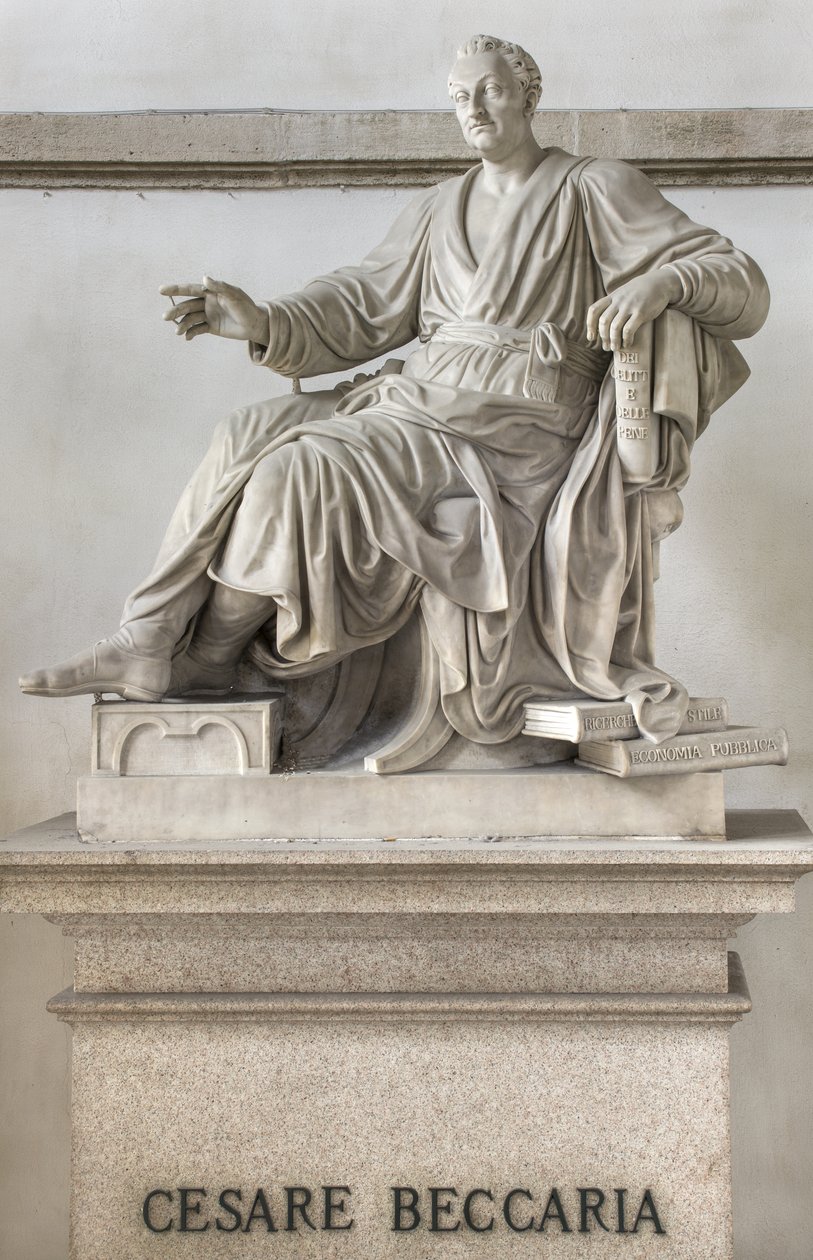 Cesare Beccaria Heykeli, 1838 by Pompeo Marchesi