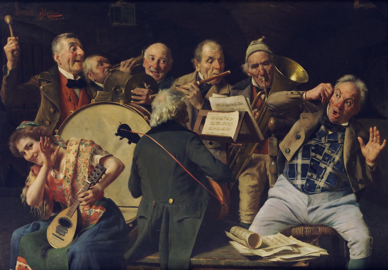 Orkestra provası, c. 1920 by Pompeo Massani