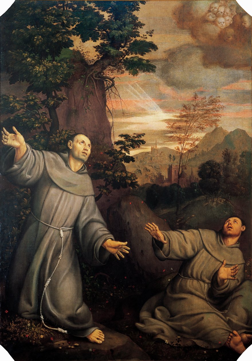 Pomponio Amalteo (1505-1588) tarafından Aziz Francis'in coşkusu by Pomponio Amalteo