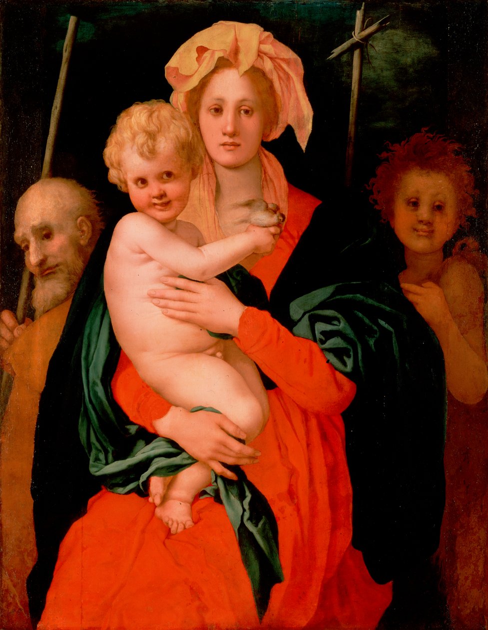 Aziz Joseph ve Vaftizci Yahya ile Madonna ve Çocuk by Jacopo Pontormo
