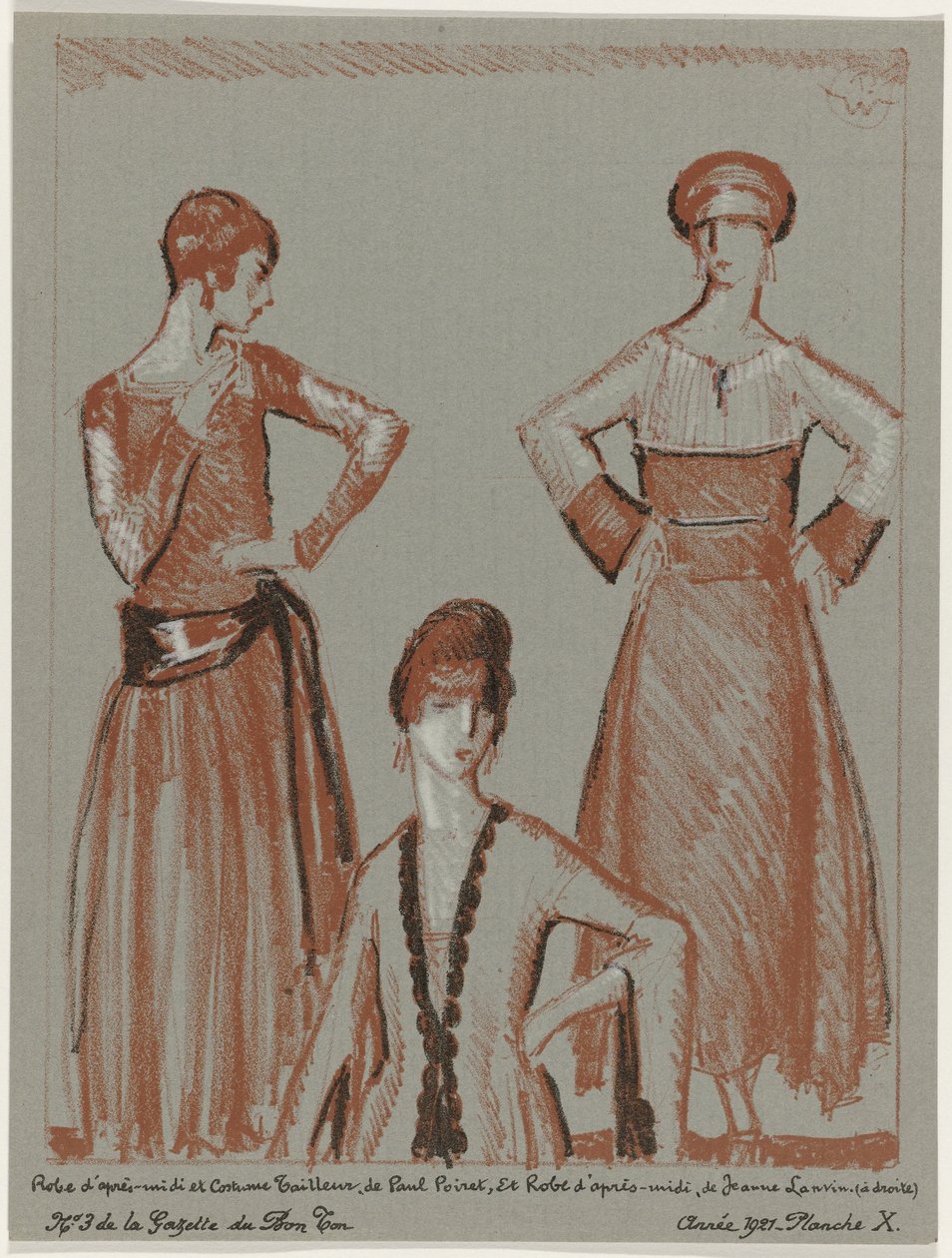 Gazette du Bon Ton, 1921 - No. 3, Pl. X: Paul Poiret