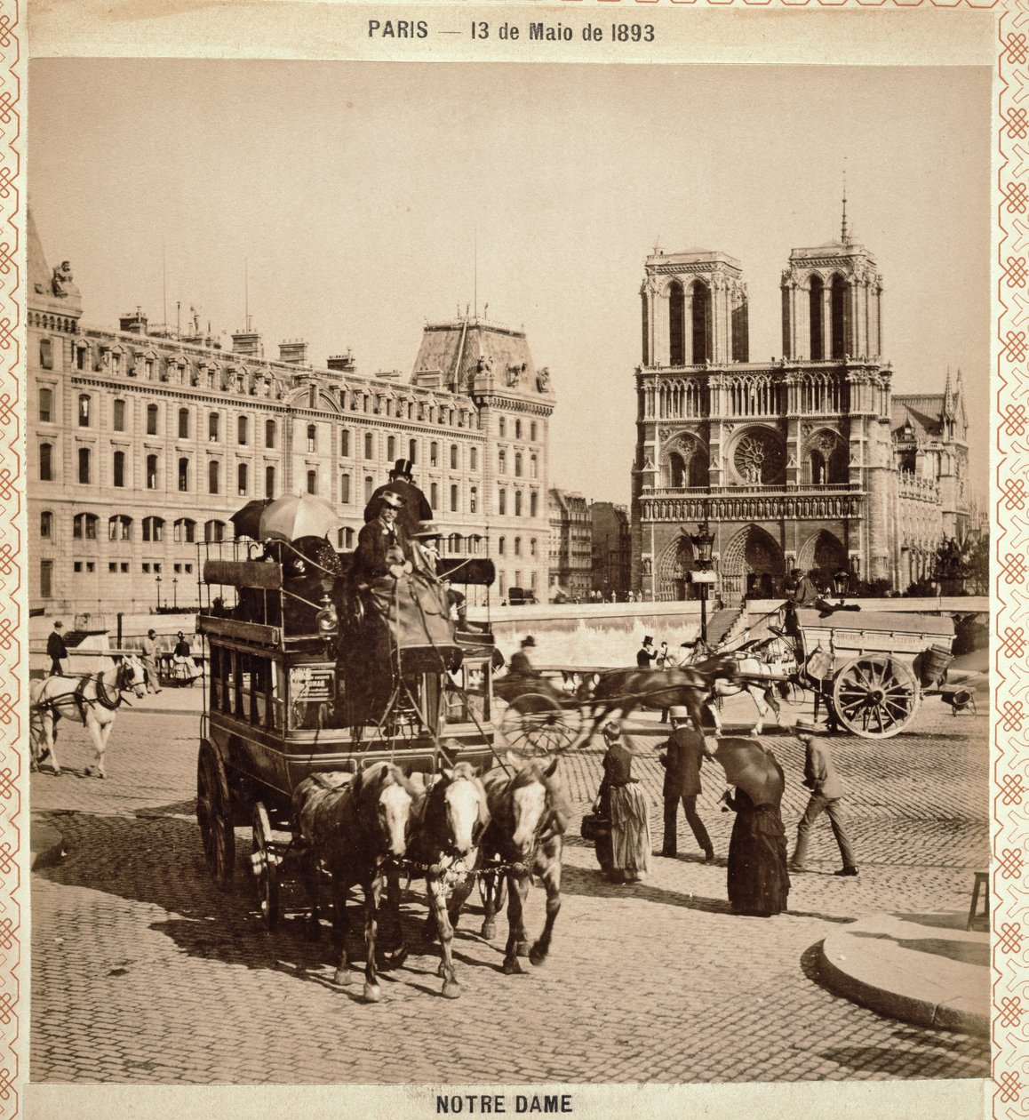 Notre Dame, Paris, 13 Mayıs 1893 by Portuguese Photographer
