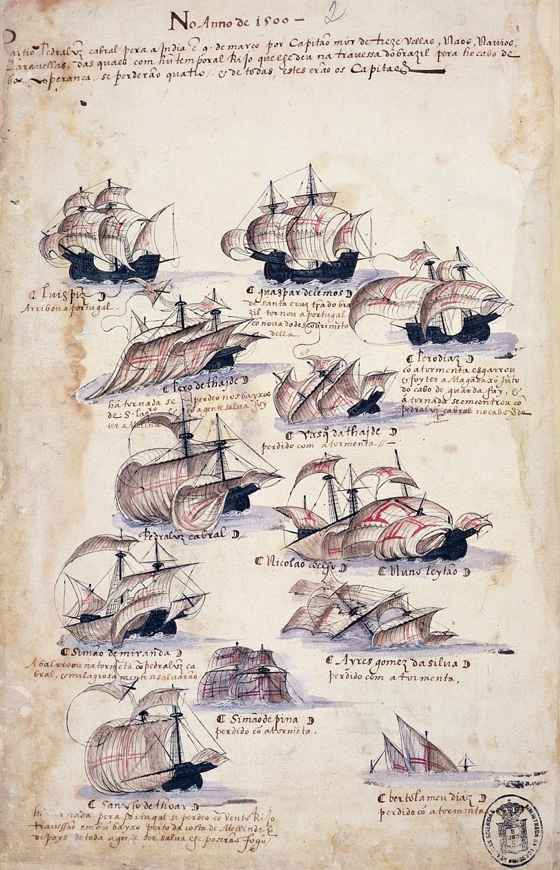 Pedro Alvares Cabral (c.1467-c.1520) 1500 yılında 