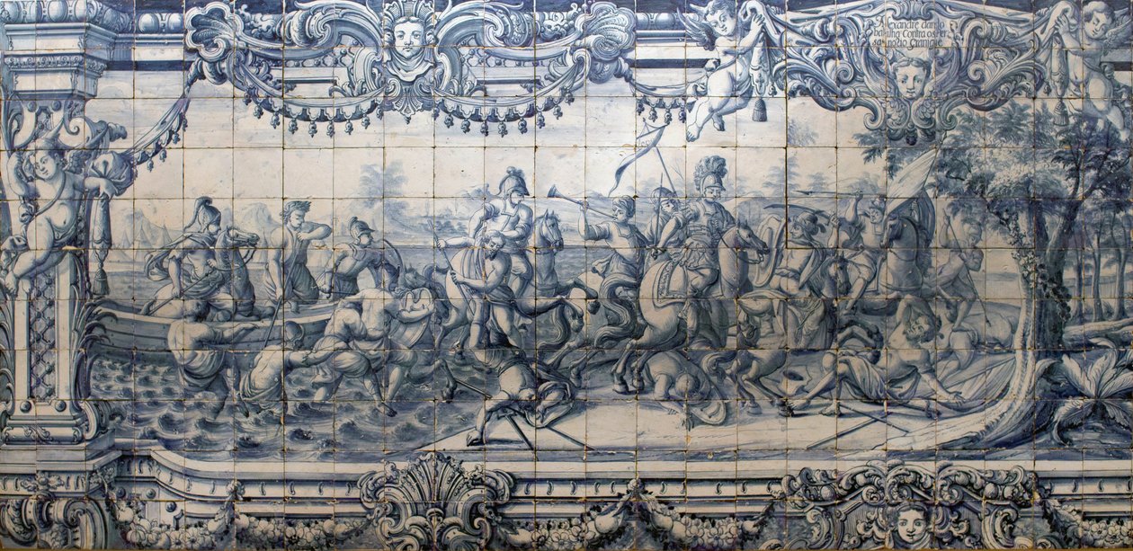 Perslerle savaşan Büyük İskender (MÖ 356-323) - Plaque d