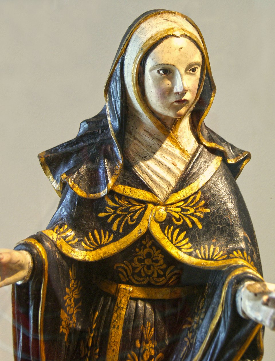 Oyulmuş Meryem Ana heykeli, Portekiz c.1462 (boyalı ahşap) by Portuguese School