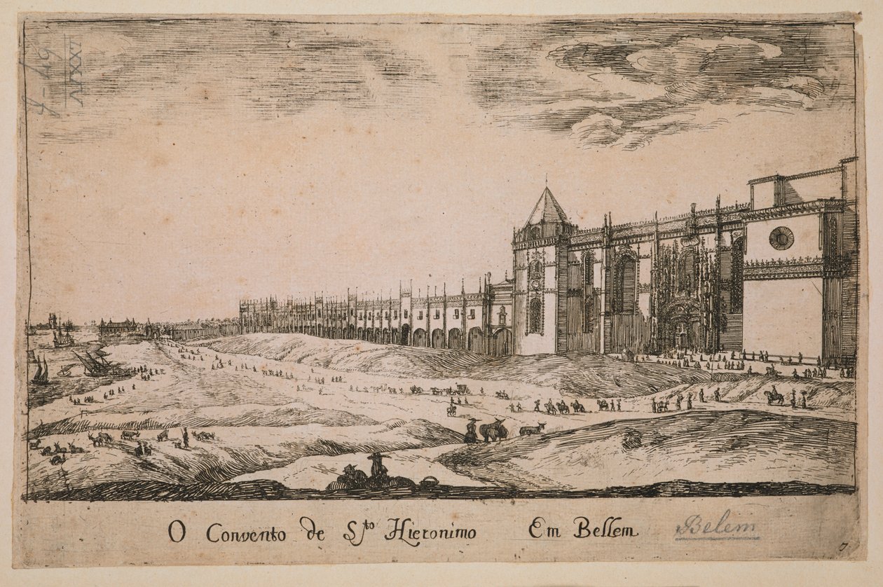 Jeronimos Manastırı, Belem bölgesinde, Portekiz 1662 by Portuguese School