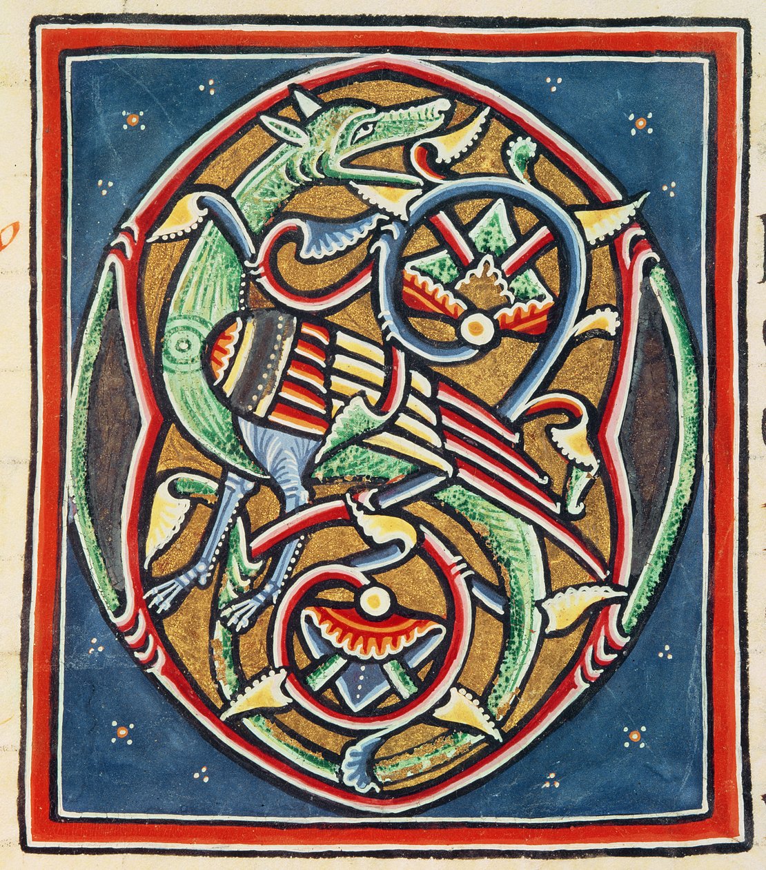 Ms 3089 fol.35r Yerleşik İlk O, on ikinci veya on üçüncü yüzyıl by Portuguese School