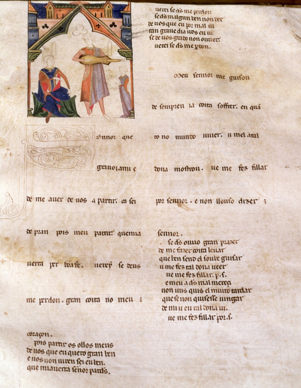 Sayfa 197R Ajuda Ayetler Kitabı, Sayfa 197R, 13.14. yüzyıl by Portuguese School