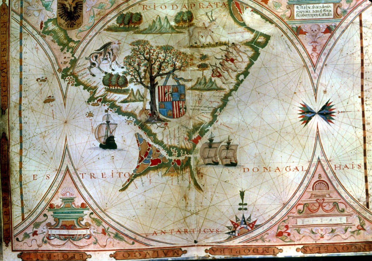 Macellan Boğazları (parşömen) by Portuguese School