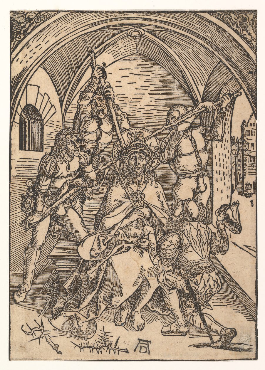 Dikenlerle Taçlandırılan İsa, M.Ö. 1500. by Possibly Albrecht Dürer