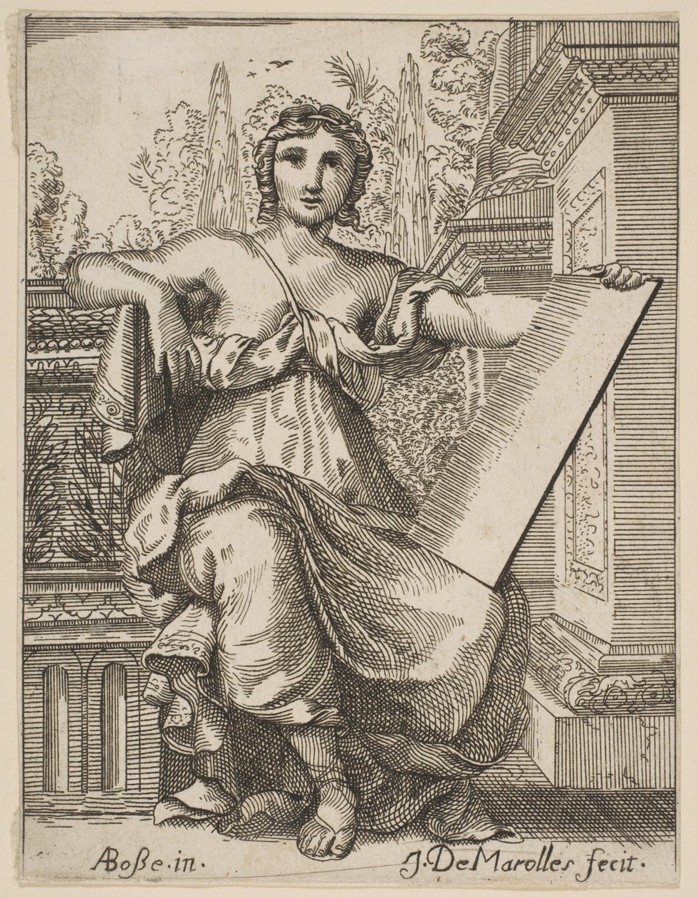 Tablet Tutan Oturan Kadın, 17. yüzyılın sonu, 18. yüzyılın ortası. by Possibly by Jean Antoine de Maroulles