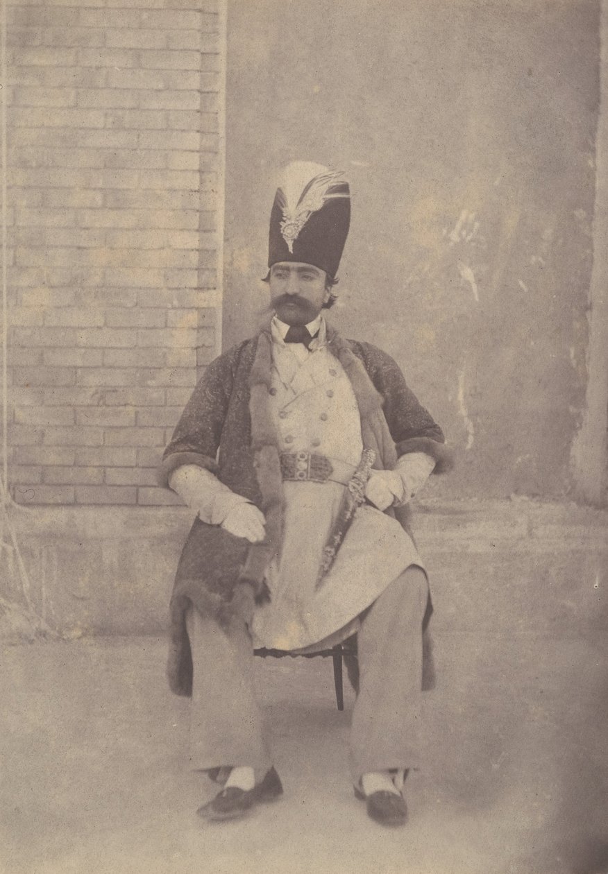 Nasıreddin Şah, ka. 1855-58. by Possibly by Luigi Pesce.