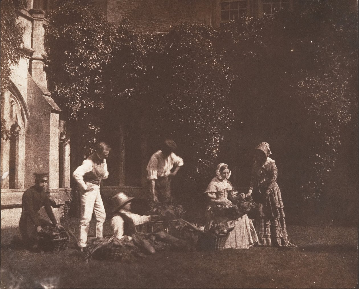 Meyve Satıcıları, ca. 1845. by Possibly by William Henry Fox Talbot.
