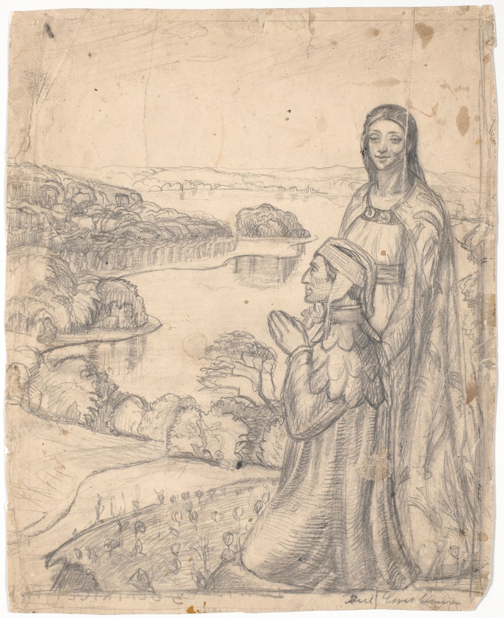 Dante ve Beatrice Cennette by Poul S. Christiansen
