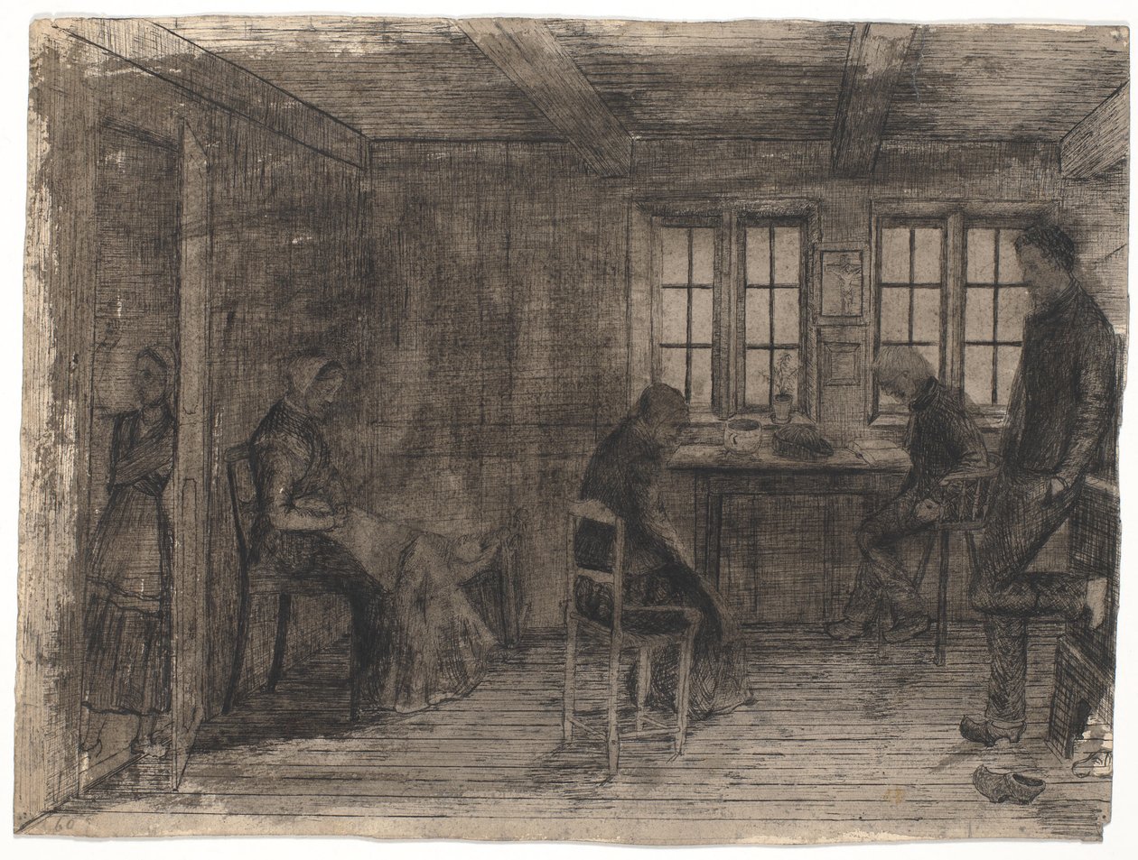 Beş kişilik bir çiftlik evinin içi by Poul S. Christiansen