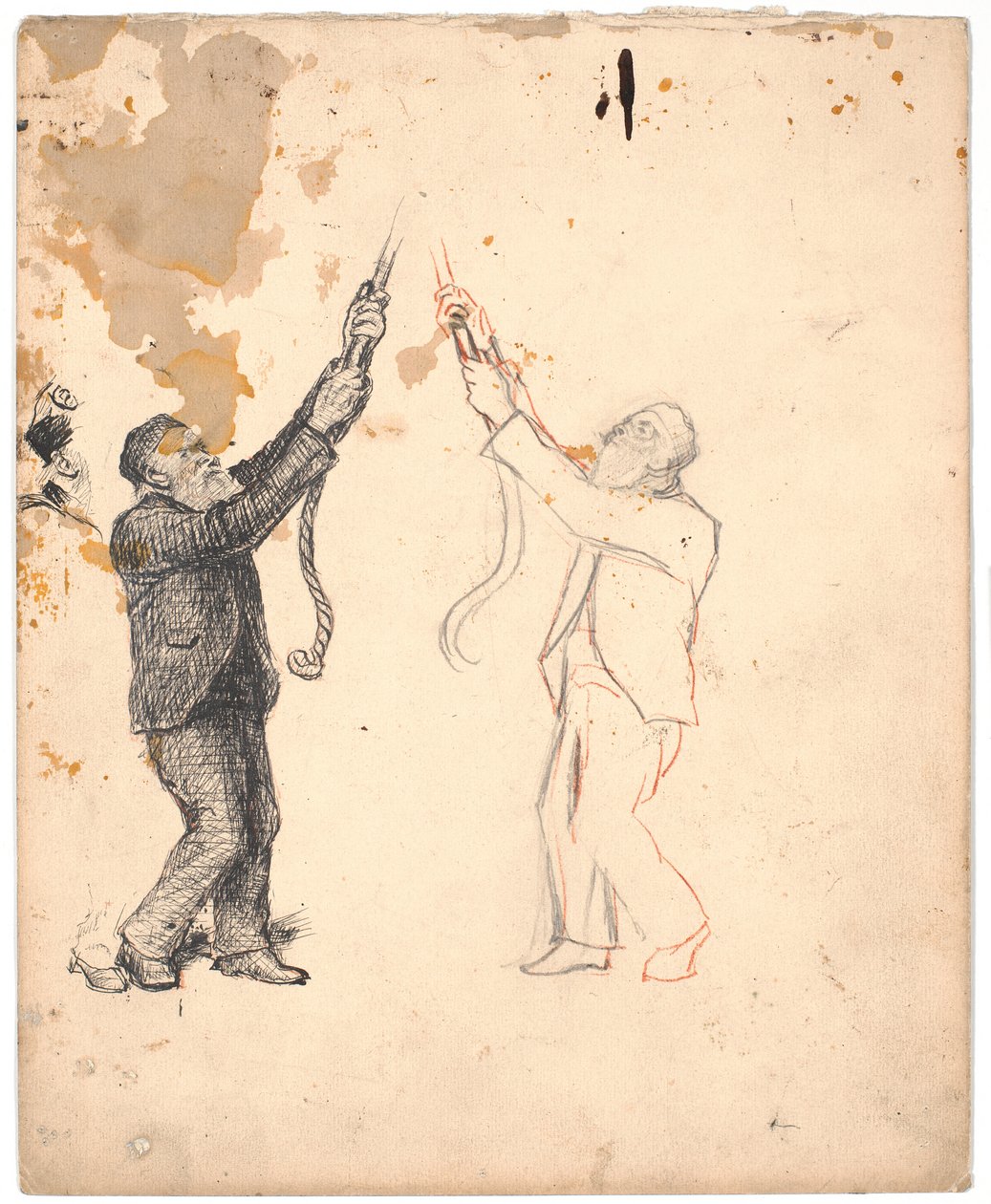 Bir arayanın iki çalışması ve ayağının ve başın arkasının ayrıntılı çalışmaları by Poul S. Christiansen