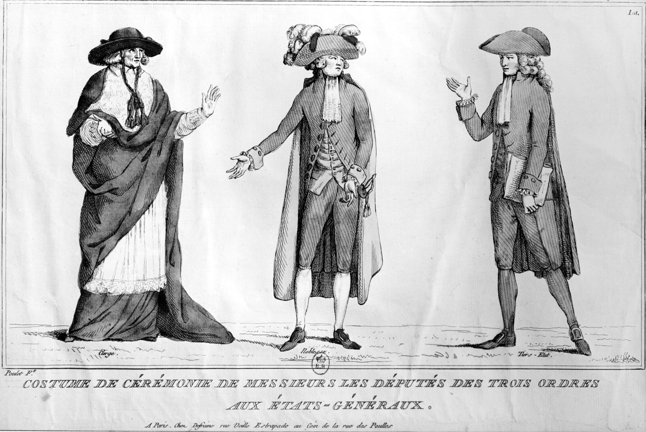 Trois Ordres aux Etats-Generaux Milletvekillerinin Tören Kostümleri, 4 Mayıs 1789 by Poulet