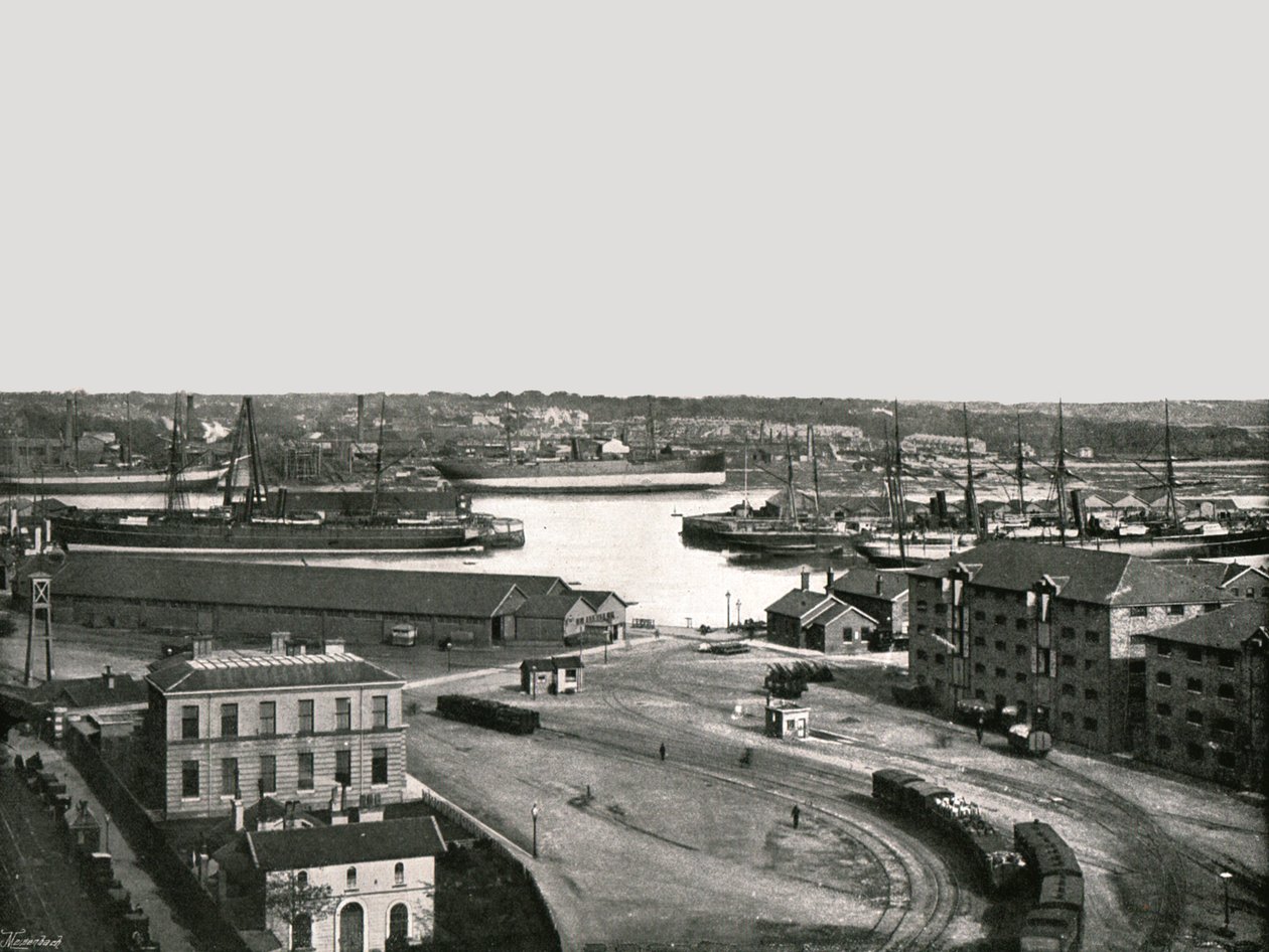 Rıhtımlar, Southampton, 1895. by Poulton and Co