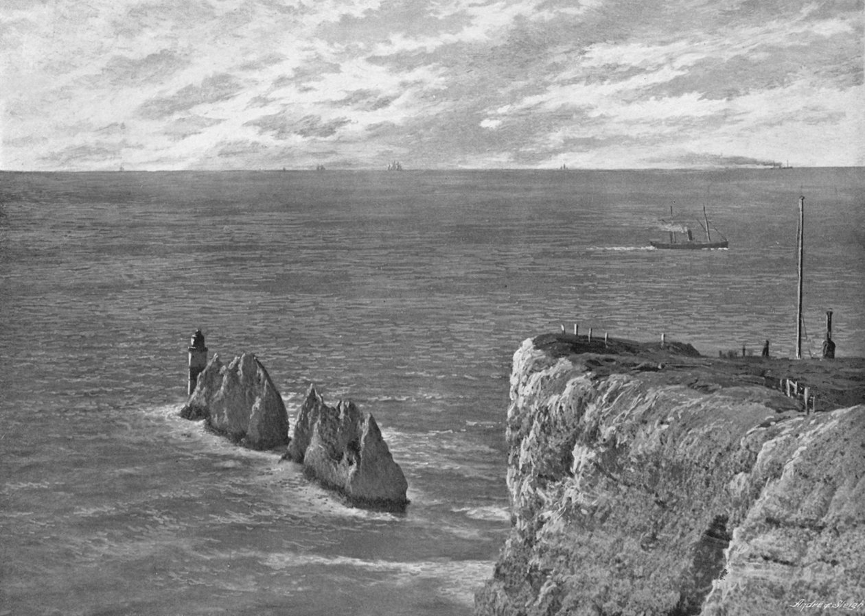 İğneler, Wight Adası, c1896 by Poulton and Co